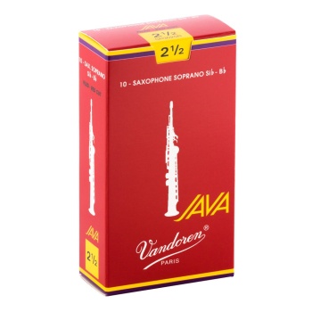 Vandoren SR3025R Java Red Cut Soprano Saksafon Kamışı No: 2.5 (Profesyonel/Caz) - 10lu Kutu | Dengeli Sertlik, Hızlı Tepki ve Modern Caz Tınısı