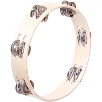 Cox T9-12 Deri Tef (Eğitim - 9 İnç) | Hakiki Deri Yüzey, Tek Sıra Zilli Ahşap Kasnak, Geleneksel Ritim Eğitimi İçin İdeal | Ölçüler: 9 İnç Çap