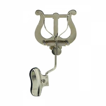 Fox TLR-01 Trombon Maşası (Aksesuar - Lyre) | Nota Kağıdı Tutucu, Nikel Kaplama Güçlü Yay Mekanizması, Kolay Montaj | Uyum: Standart Trombon ve Bariton Boru Çapları