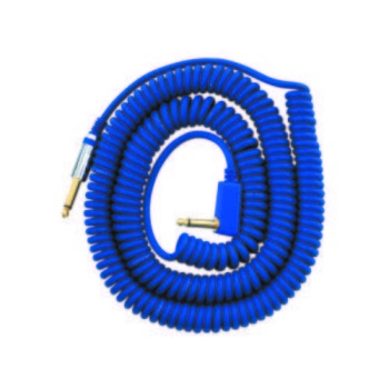 Vox VCC-90-Bl Vintage Coiled Cable | Mavi 9 Metre Spiral Gitar Kablosu