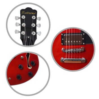 Extreme XE70RD Elektro Gitar (Kırmızı) | Strat Tipi Gövde Çok Yönlü Ton