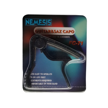 Nemesis FC-75/B Gitar Kaposu (Siyah) | Tek Elle Hızlı Tak-Çıkar Mekanizma Çizilmeyi Önleyen Kauçuk Yastıklar Her Gitara Uygun