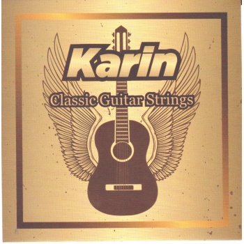 Karin K-1060 Klasik Gitar Tel Seti - Takım (Eğitim - Normal Tansiyon) | Gümüş Kaplama Bakır Sarım Baslar, Şeffaf Naylon Tizler, Başlangıç Seviyesi İçin Yumuşak Çalım | Uyum: Tüm Standart Klasik Gitarlar