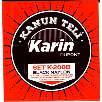 Karin K-200 Kanun Teli Seti (Siyah Misine) | Geleneksel Türk Müziği Tonu Yüksek Mukavemetli Malzeme Uzun Süre Akort Tutma