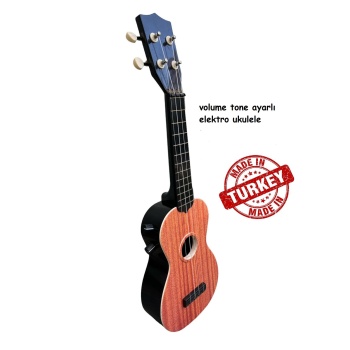 Hawiian XU21EQ-NT Elektro Soprano Ukulele (Naturel) | Dahili Eşik Altı Manyetik Sahne ve Kayıt İçin Hazır Doğal Ahşap Dokusu