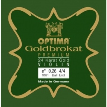 Optima 631745 Goldbrokat Premium 24 Ayar Altın Keman Mi Teli | Gerçek Altın Kaplama ile Kararmaya Dayanıklı Yapı ve Sıcak Solist Tonları