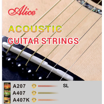 Alice A207-SL Akustik Gitar Teli (11-52 Super Light) | Bakır Alaşımı Sayesinde Gelişmiş Rezonans Dayanıklı Yapı ve Dengeli Ses