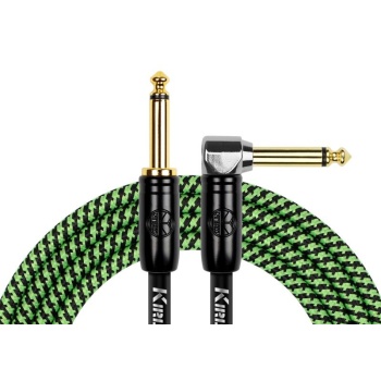Kırlın IW-242BCG-3M-GRB Dokuma Enstrüman Kablosu (3 Metre) | Yeşil-Siyah Vintage Tasarım Maksimum Sinyal Sadakati ve Dayanıklı Şasi