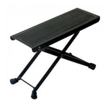 HBK J-46 Metal Gitar Ayak Sehpası | Klasik Gitar Çalımı İçin Ergonomik Ayak Desteği 4 Kademeli Yükseklik Ayarı ve Kaymaz Kauçuk Üst Yüzey