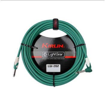 Kırlın LGI-202-3M-GR Yeşil L Uçlu Kablo (3 Metre) | Pastel Yeşil Tasarım Profesyonel Lehimleme Teknolojisi ve Parazitsiz Ses