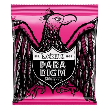 Ernie Ball P02023 Elektro Gitar Tel Seti - Paradigm Super Slinky (Üst Segment - Kırılmaz Seri) | Plazma Takviyeli Çelik Çekirdek, Ultra Esnek Yapı ve Kararmayan Yüzey | Ölçü: .009 - .042 (6lı Tam Takım Set)