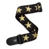 Planet Waves 20T05 Gold Star Dokuma Gitar Askısı (Başlangıç/Orta Seviye) | 50mm Genişlik, Ayarlanabilir Uzunluk ve Şık Yıldız Desenli Tasarım
