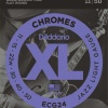 DAddario ECG24 XL Chromes Flatwound Elektro Gitar Tel Seti (Profesyonel) | Jazz Light 11-50 Kalınlık, Dengeli Gerilim ve Vintage Jazz Karakteri