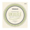 DAddario EJ53S Soprano Ukulele Tel Seti - Siyah Naylon (Profesyonel) | Pürüzsüz Dokulu Siyah Naylon, Sıcak Akustik Tını ve Soprano Boyutlarla Tam Uyum