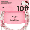 Fender x Hello Kitty 3m White Pink Woven Enstrüman Kablosu