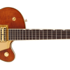 Gretsch Limited Edition Electromatic Flame Okoume Broadkaster Jr. Center Block Single Cut w/Bigsby Roundup Orange Elektro Gitar