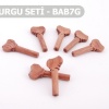Bağlama Burgu Takımı 7li (BAB7G) | Gül Ağacı, Konik Yapı, Akort Kaçırmayan Tasarım