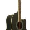 Segovia SGA41BK Akustik Gitar (Cutaway Siyah) | Erişim Kolaylığı Sağlayan Kesik Kasa, Güçlü Volüm, Sahne Estetiği