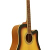 Segovia SGA41SB Akustik Gitar (Cutaway Sunburst) | Çok Yönlü Müzik Tarzlarına Uygun, Dinamik Ses Aralığı, Konforlu Sap