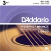 DAddario EJ26-3D Phosphor Bronze Serisi Akustik Gitar Tel Seti (Phosphor Bronze)