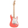 Squier 0373202511 Sonic Stratocaster HSS Elektro Gitar (Tahitian Coral) | Mercan Rengi Akçaağaç Klavye ve Beyaz Pickguard