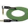 Kırlın IW-242BCG-3M-GRB Dokuma Enstrüman Kablosu (3 Metre) | Yeşil-Siyah Vintage Tasarım Maksimum Sinyal Sadakati ve Dayanıklı Şasi