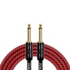 Kırlın IW-241BCG-3M-RDB Dokuma Enstrüman Kablosu (3 Metre) | Kırmızı-Siyah Örgü Kılıf ile Üstün Mekanik Dayanıklılık ve Net Tonlar