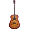 Washburn DFBDA Deep Forest Burl Amber Fade Akustik | Amber Geçişli Renk Egzotik Ağaç Dokusu