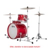 Ludwig LN34023TXPR Neusonic Downbeat Shell Set (Diablo Red) | Modern Rock Tonu Hafif Tasarım