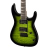 Jackson 2910211587 JS20 Dinky DKQ 2PT Elektro Gitar (Transparent Green Burst) | Amaranth Klavye Yeşil Burst Renk ve HSS Manyetik Dizilimi