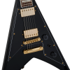 Jackson 2916413503 Scott Ian King V KVXT Elektro Gitar (Gloss Black) | Anthrax Efsanesi İmzalı Siyah Gövde ve Altın Donanım