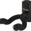 Fender 0991804010 Essentials Duvar Gitar Asma Aparatı (Siyah) | Siyah Ahşap Tabanlı Minimalist ve Sağlam Gitar Askısı