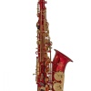 Roy Benson AS-202R Alto Saksafon - Kırmızı (Profesyonel - Renkli Seri) | Kırmızı Lak Kaplama, Pirinç Gövde, Darbeye Dayanıklı Hafif Kılıf Dahil | Ölçüler: Eb (Mi Bemol) Standart Boy