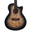 Washburn DFBACEB Deep Forest Burl Ace Black Fade Elektro Akustik | Şık Siyah Fade Cila Gelişmiş Elektronikler