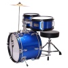 Cox JBJ1043 Junior Çocuk Davul Seti (Mavi) | 3 Parça Set Tabure ve Baget Dahil