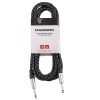 Madison MIC030-6M-BWH Örgülü Gitar Kablosu (6m Siyah-Beyaz) | Damalı Desen Vintage Görünüm