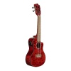Lanikai QM-RDCEC Quilted Maple Elektro Ukulele - Kırmızı (Üst Segment - Concert Boy) | Kapitone Akçaağaç Kapak, Fishman Kula Preamp ve Ekolayzer, Parlak Kırmızı Finish, Zengin Rezonans | Ölçüler: Concert Boy