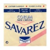 Savarez 500CR Klasik Gitar Tel Seti - Corum New Crystal Red (Üst Segment - Normal Tension) | Yüksek Kaliteli Naylon Tizler, Corum Gümüş Sargı Baslar, Yumuşak ve Geleneksel Çalım Hissi | Uyum: Normal Tansiyon (Orta) Klasik Gitarlar