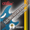 Alice A5501 Elektro Gitar Tel Seti - 10-46 Light (Eğitim - Çift Sarım) | Çift Sarım Teknolojisi ile Ekstra Dayanıklılık, Güçlü Sinyal Çıkışı | Ölçü: .010 - .046 (6lı Tam Takım Set)