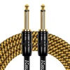 Kırlın IW-241BCG-3M-GOB Dokuma Enstrüman Kablosu (3 Metre) | Altın-Siyah Renk Seçeneği ile Retro Görünüm ve Stüdyo Kalitesinde Ses Aktarımı