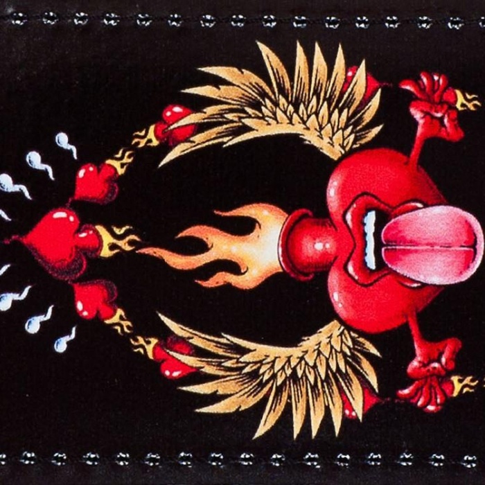 Planet Waves 25LS03 Deri Gitar Askısı Rad Heart (6.3 cm) | Hakiki Deri - Konforlu Ped - Şık Baskı