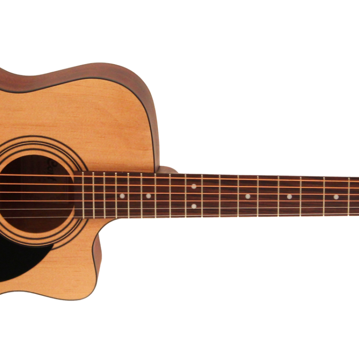 Cort AF515CEOP Elektro Akustik Gitar (Başlangıç/Orta Seviye) | Konser Tipi Kesik Kasa (Cutaway), Dahili Preamp Sistemi ve Open Pore Doğal Bitiş