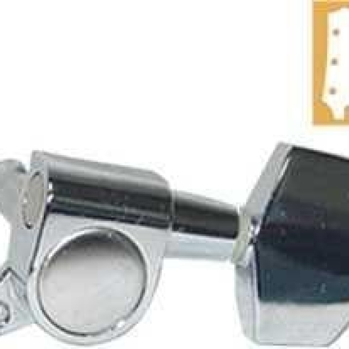 Valencia AMH7001CR Akustik Gitar Burgu Seti - Krom (Aksesuar) | 3+3 Tam Kapalı Yağlı Sistem, Standart Ölçü ve Dayanıklı Metal Konstrüksiyon