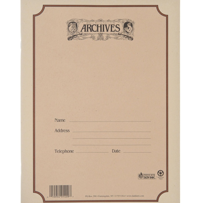 DAddario B12S48 Archives Nota Defteri (12 Satır - 48 Sayfa - Spiral)