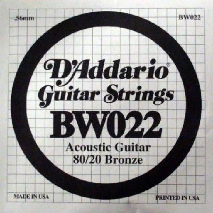 DAddario BW022 Akustik Gitar Tek Tel (G-Sol - 80/20 Bronze)