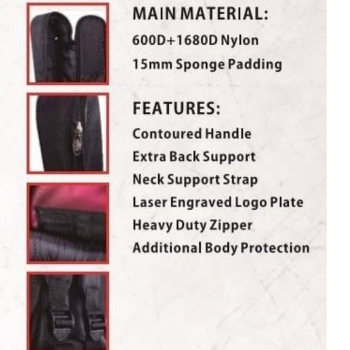 Valencia CGB1680 Klasik Gitar Kılıfı (Lüks) | 600D Kumaş - Kalın Ped - Renkli Detaylar