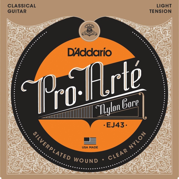 DAddario EJ43 Classics Serisi Klasik Gitar Tel Seti (Light Tension - Gümüş Sarım)