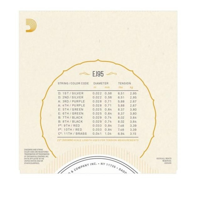DAddario EJ95 EJ Serisi Ud Tel Seti