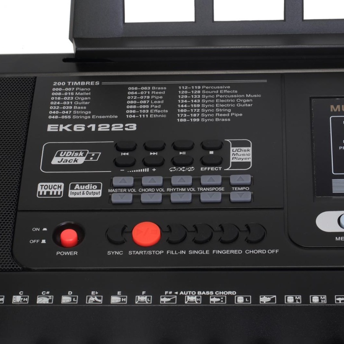 Cremonia EK61223 61 Tuşlu Elektronik Org (Başlangıç Seviyesi) | LCD Ekran, Çoklu Ritim ve Ses Seçenekleri, Eğitim ve Hobi İçin İdeal Klavye