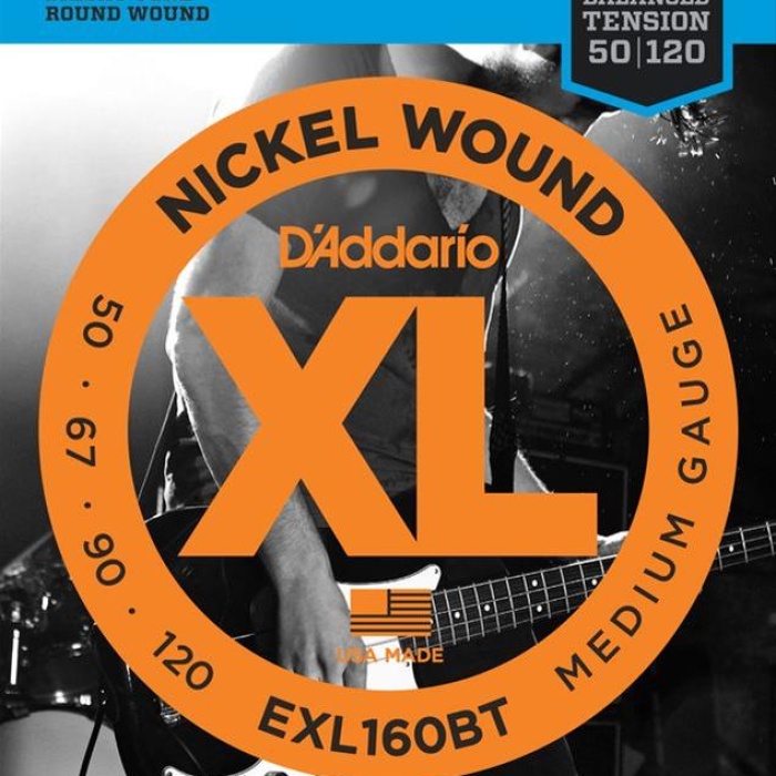 DAddario EXL160BT XL Nickel Serisi Bas Gitar Tel Seti (Medium - 50-120 - Balanced Tension)